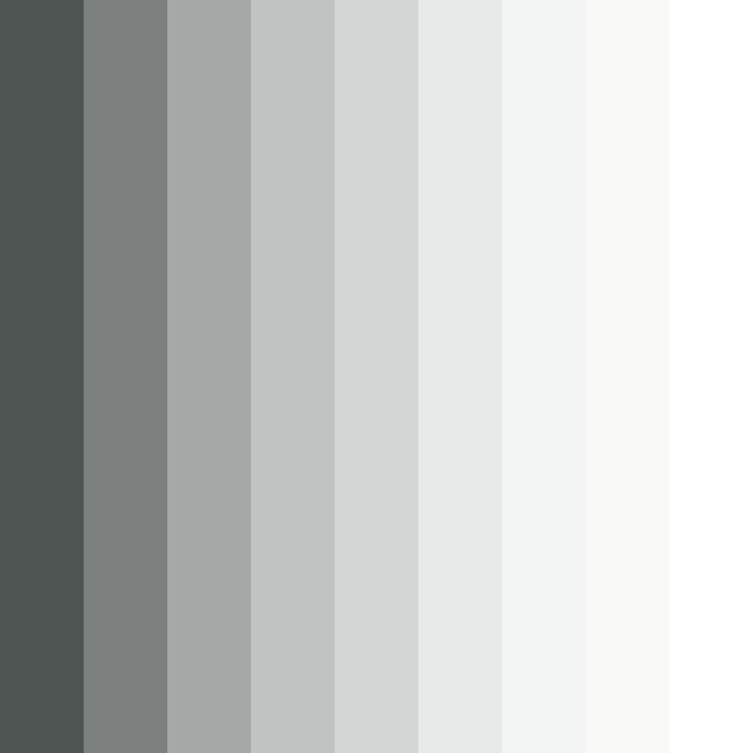 Download shades of black color palette PNG image (square)