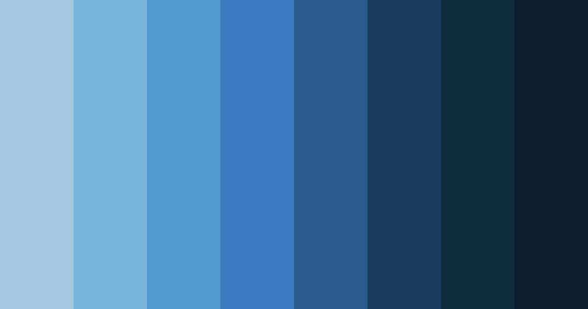 Download shades of blue technology color palette PNG image (landscape)