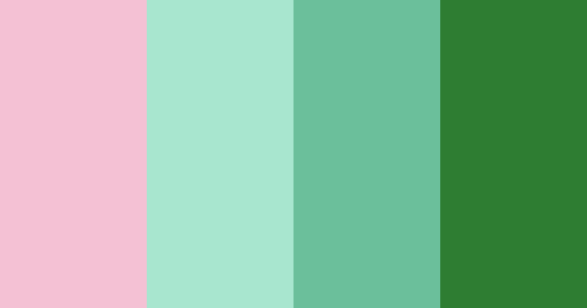 Download pink and green blossoms color palette PNG image (landscape)