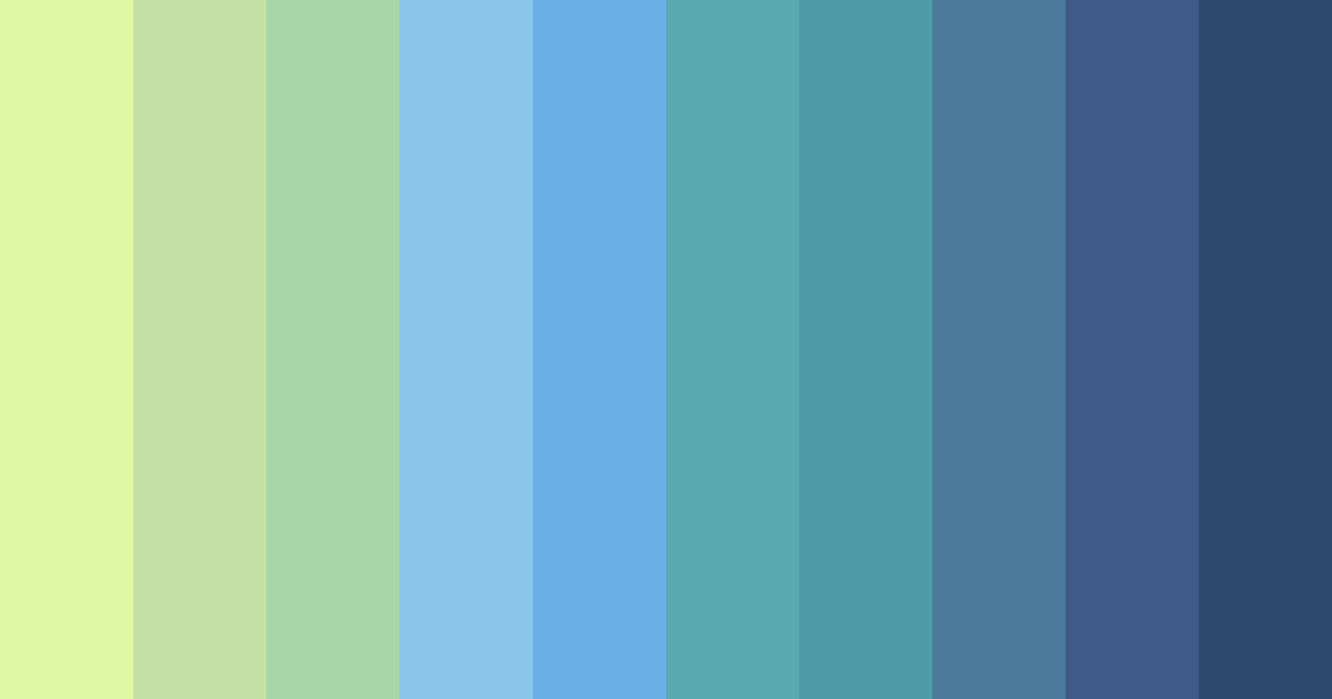 Download shades of green and blue color palette PNG image (landscape)
