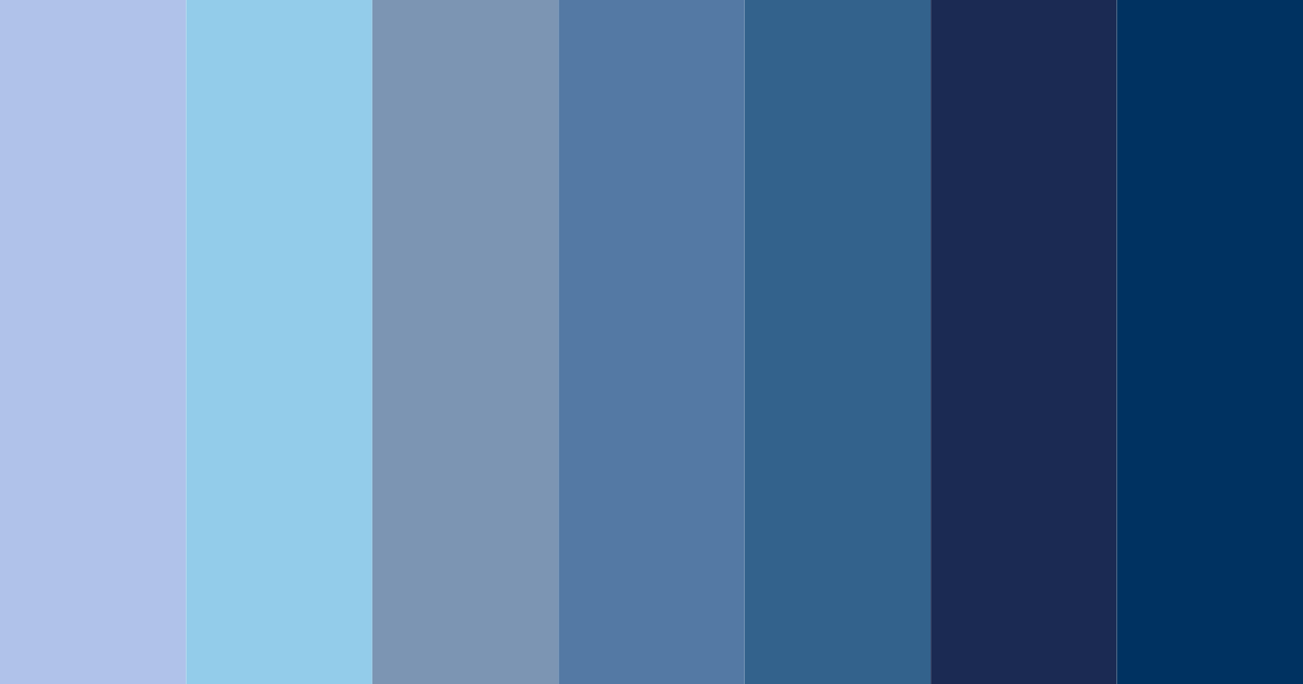 Download blue serenity color palette PNG image (landscape)