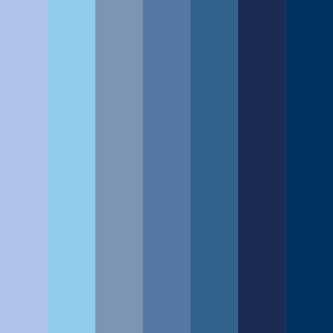 Download blue serenity color palette PNG image (square)