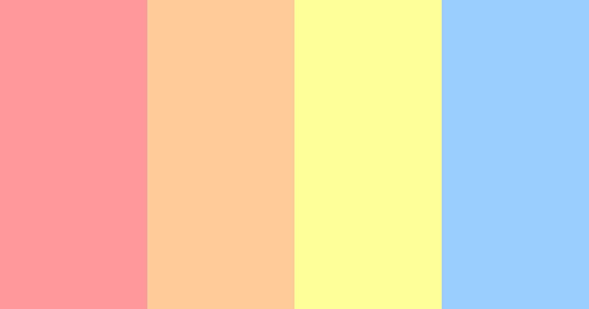 Download pastel rainbow color palette PNG image (landscape)