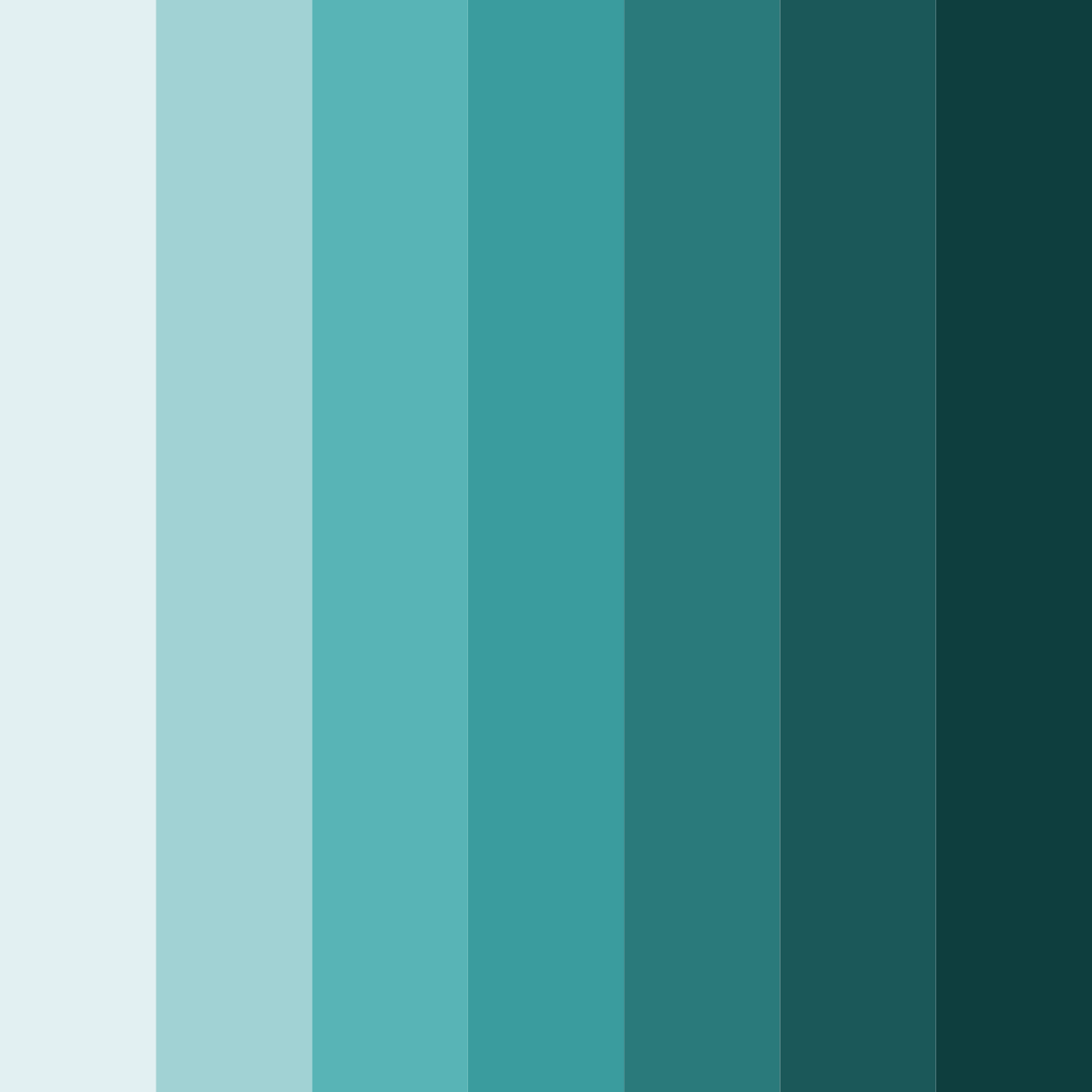 Download teal time color palette PNG image (square)