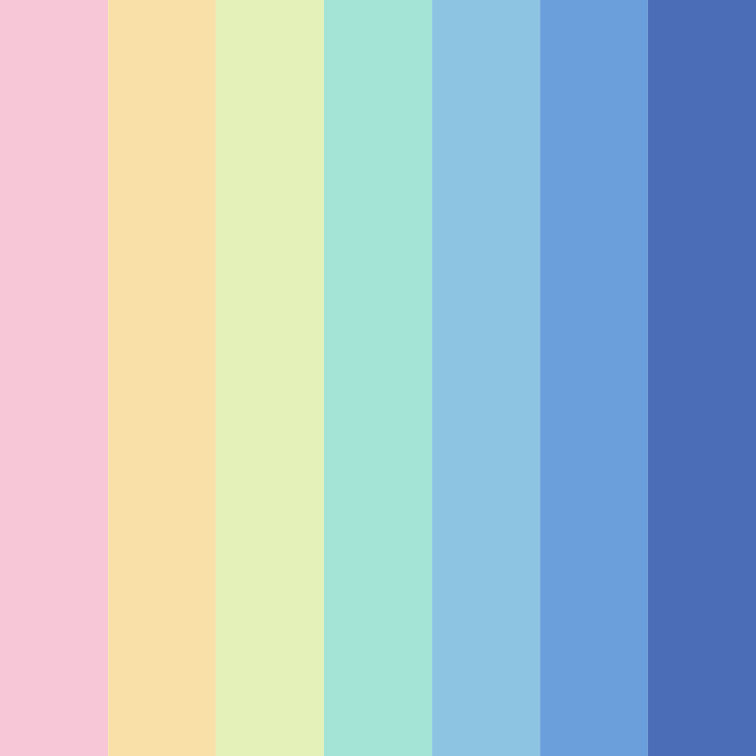 Download whimsical dreamscape color palette PNG image (square)