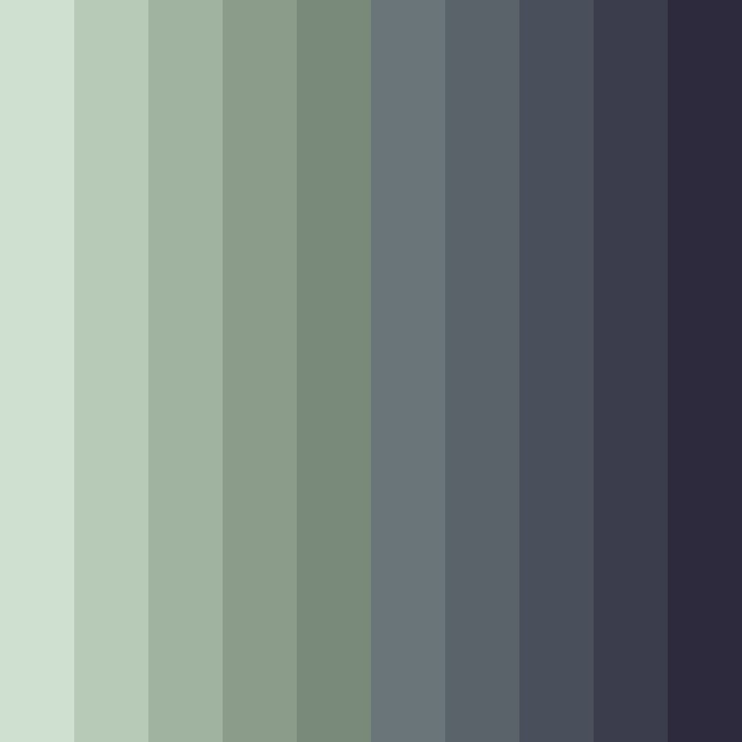 Download misty forest shadows color palette PNG image (square)