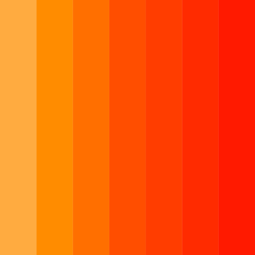 Download bright neon orange color palette PNG image (square)