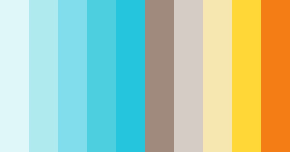 Download aqua beach color palette PNG image (landscape)