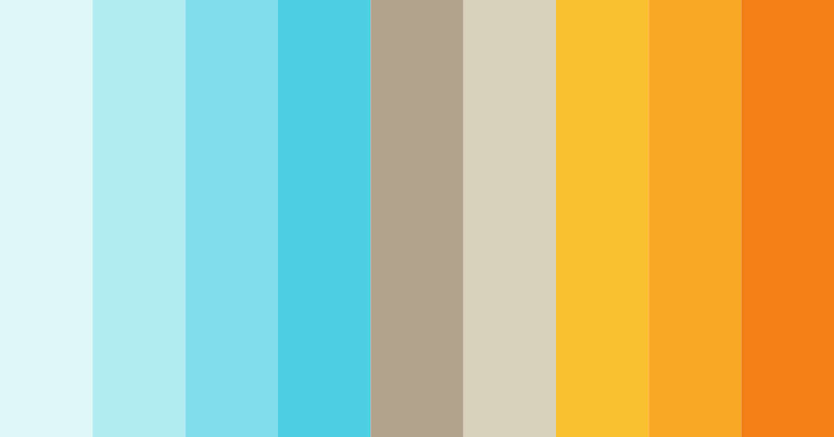 Download tropical dawn color palette PNG image (landscape)
