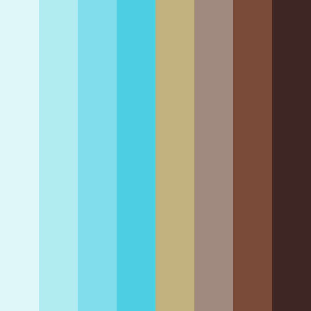Download aqua beige dreams color palette PNG image (square)