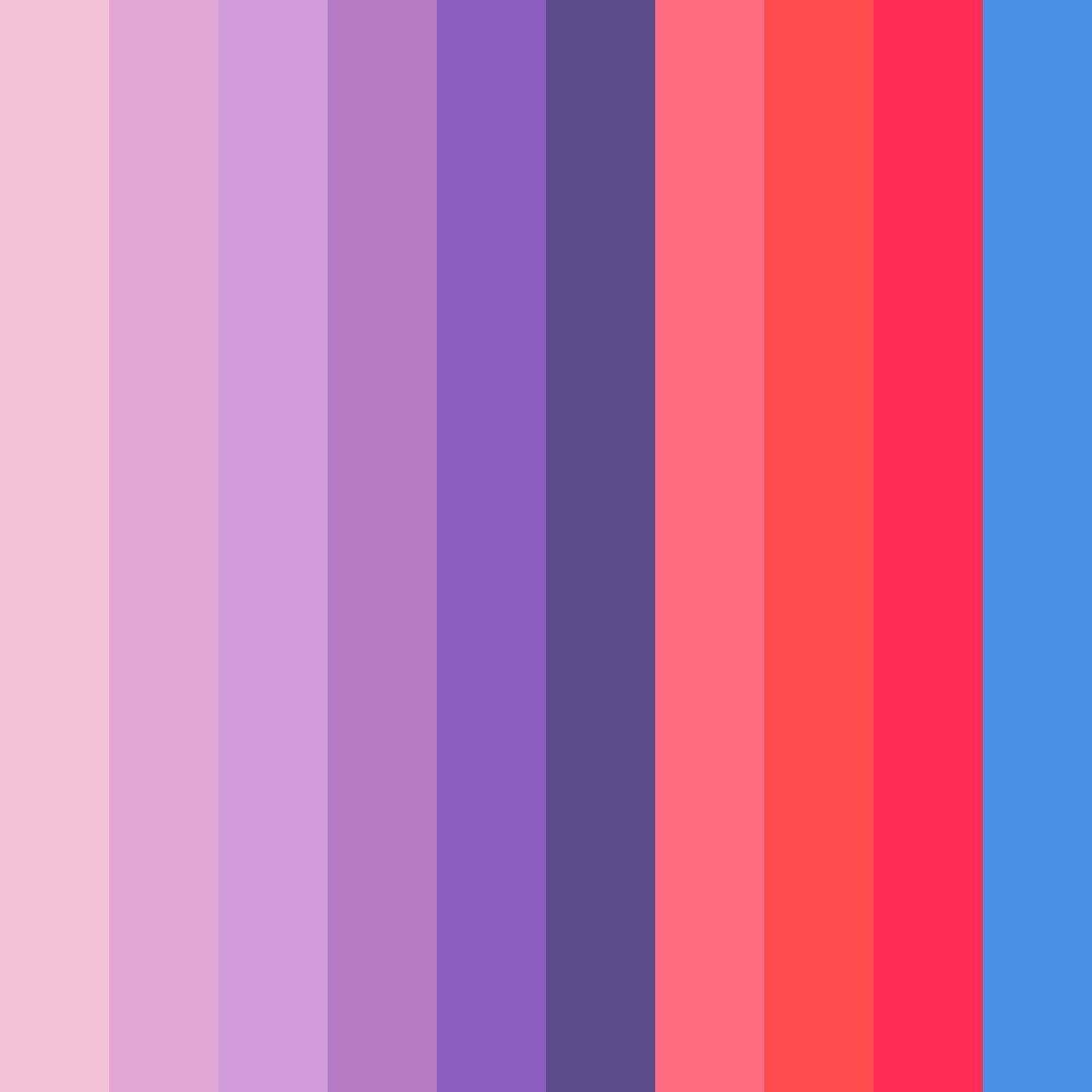Download whimsical bloom color palette PNG image (square)