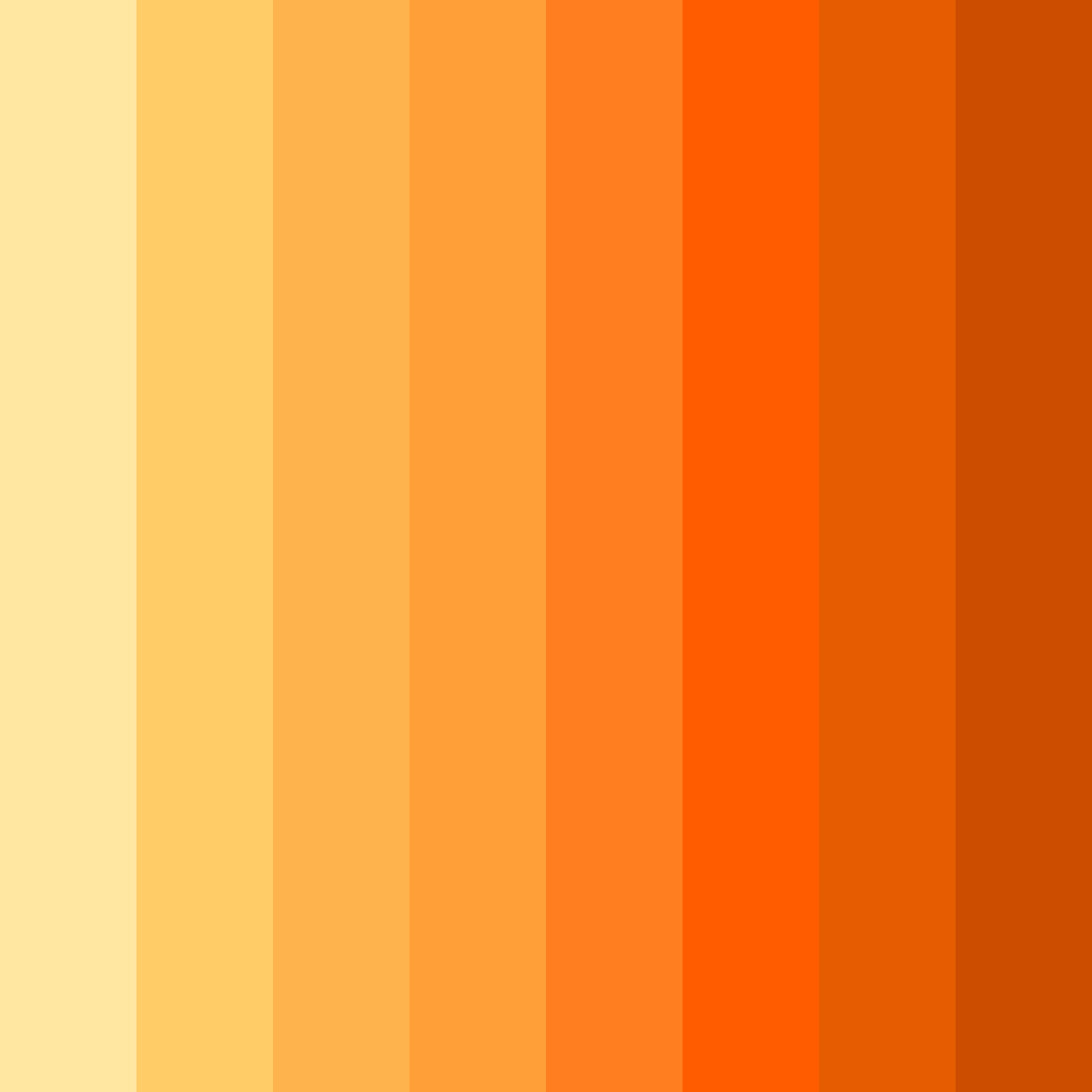 Download orange sunset color palette PNG image (square)