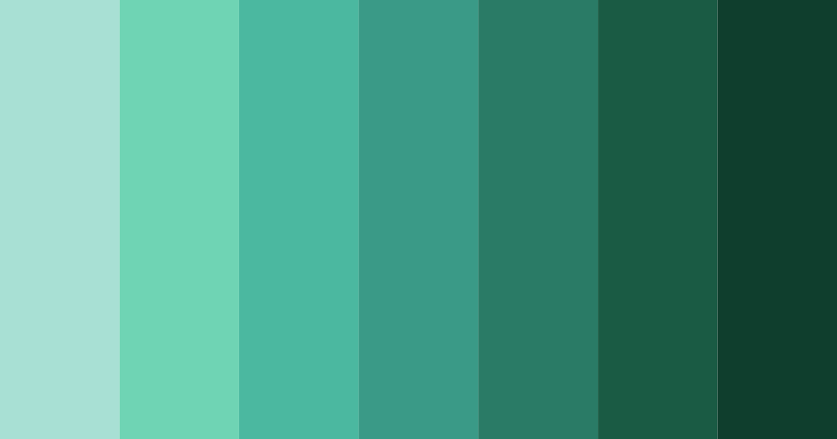 Download teal waters color palette PNG image (landscape)