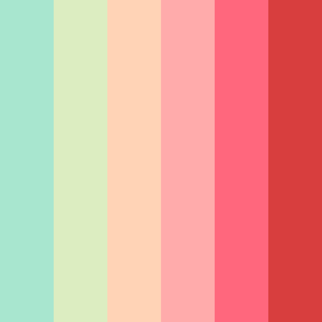 Download blooming serenity color palette PNG image (square)