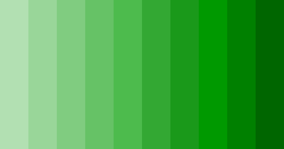 Download light green shades color palette PNG image (landscape)