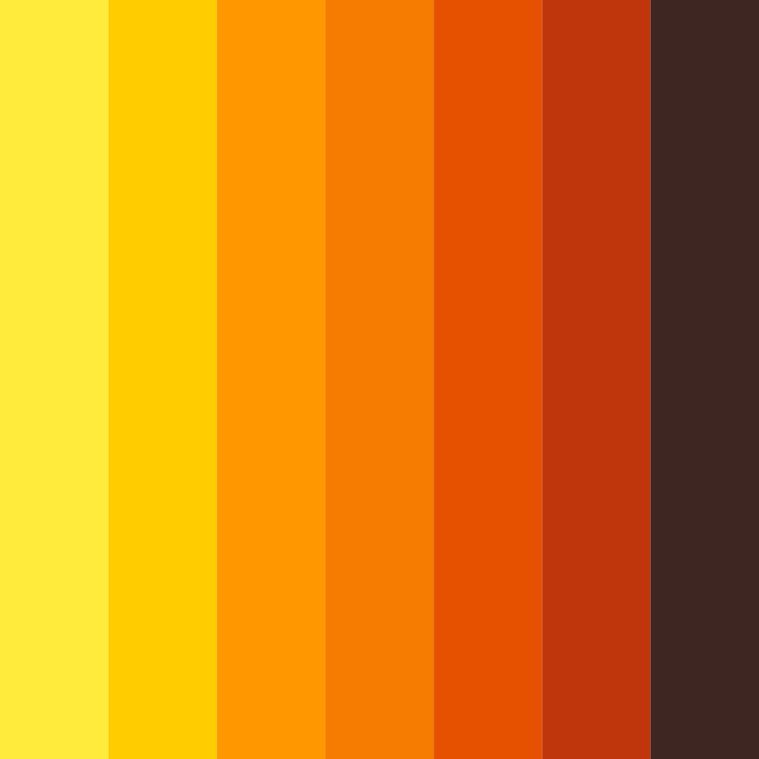 Download warm yellow sunset color palette PNG image (square)