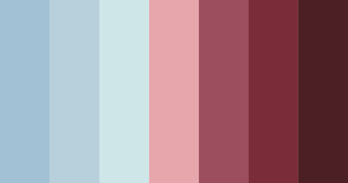Download burgundy and light blue bliss color palette PNG image (landscape)