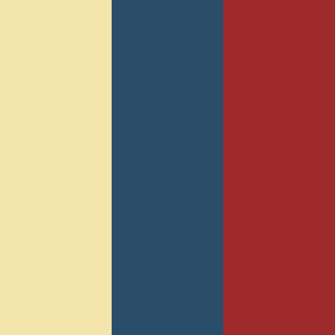 Download creamy navy and dark red color palette PNG image (square)