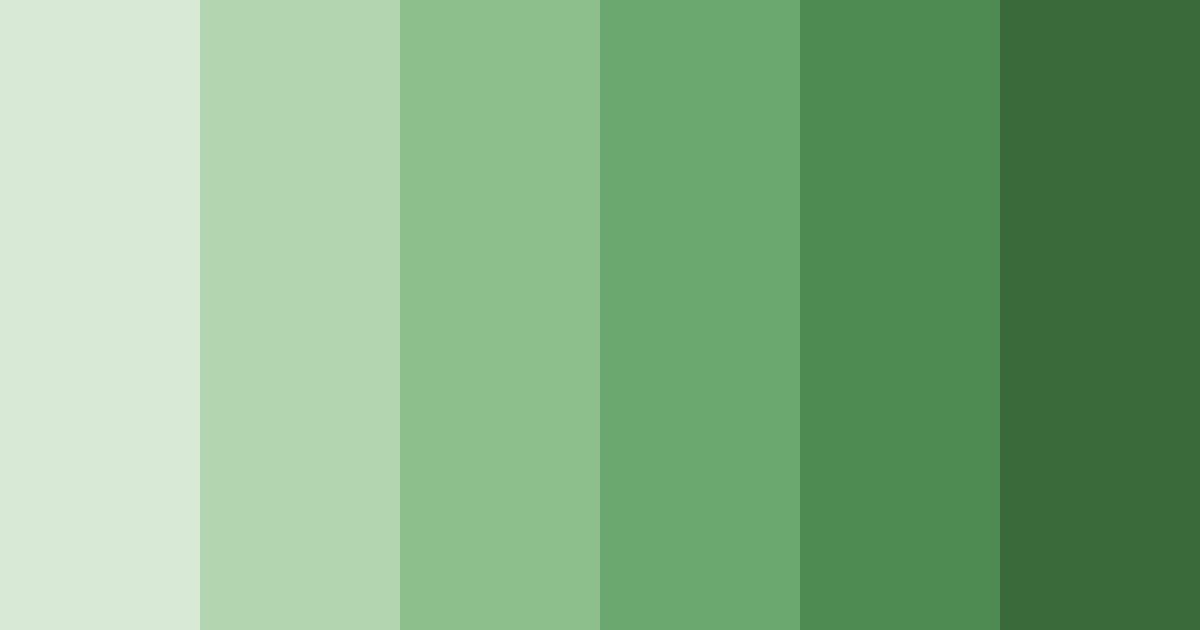 Download shades of cozy green color palette PNG image (landscape)
