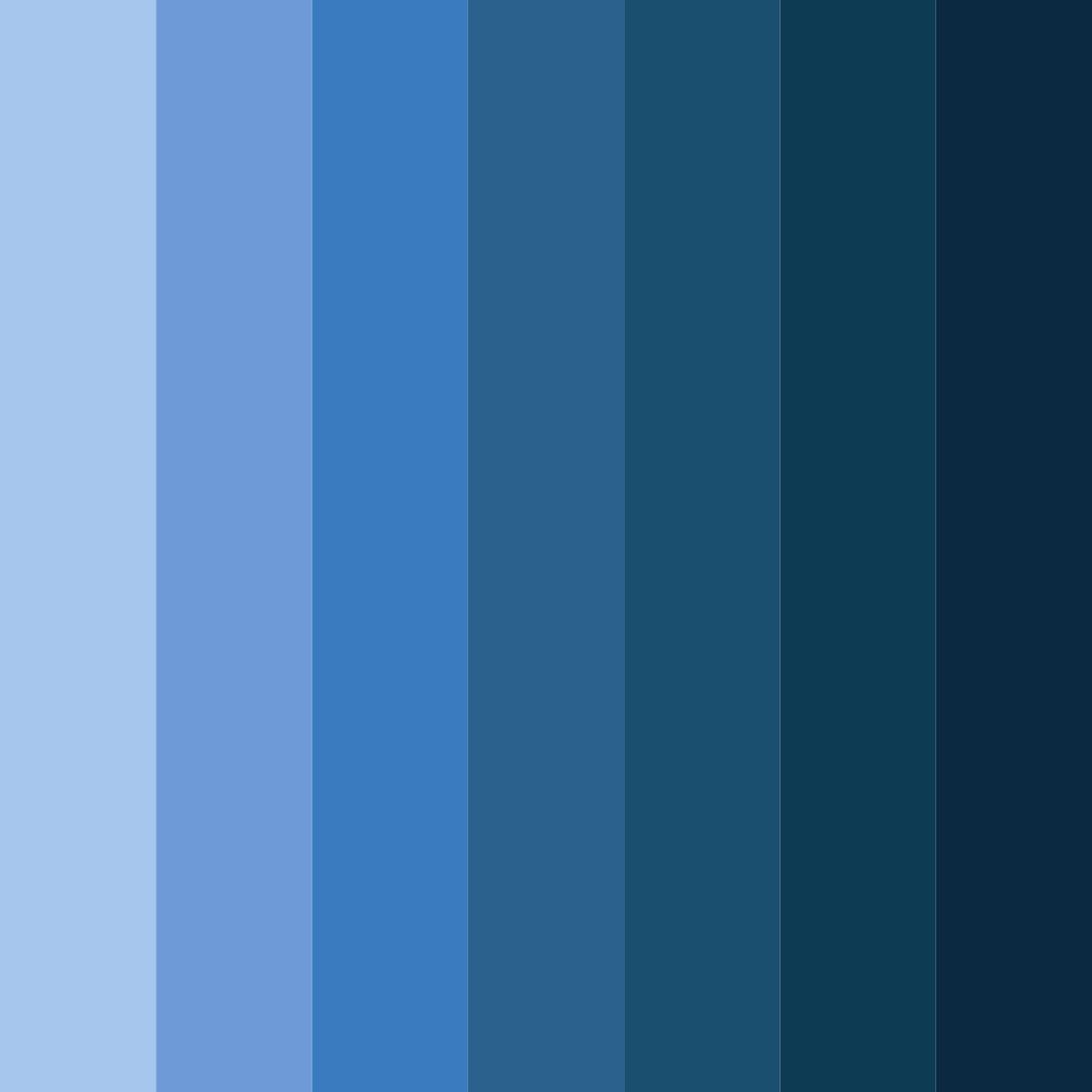 Download blue hour shades color palette PNG image (square)