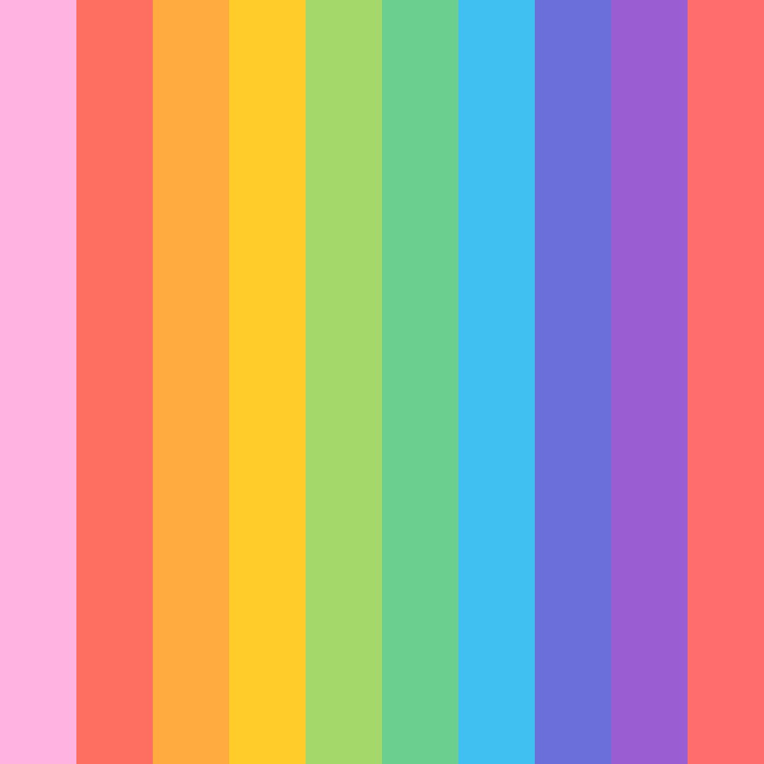 Download playful dreamscape color palette PNG image (square)