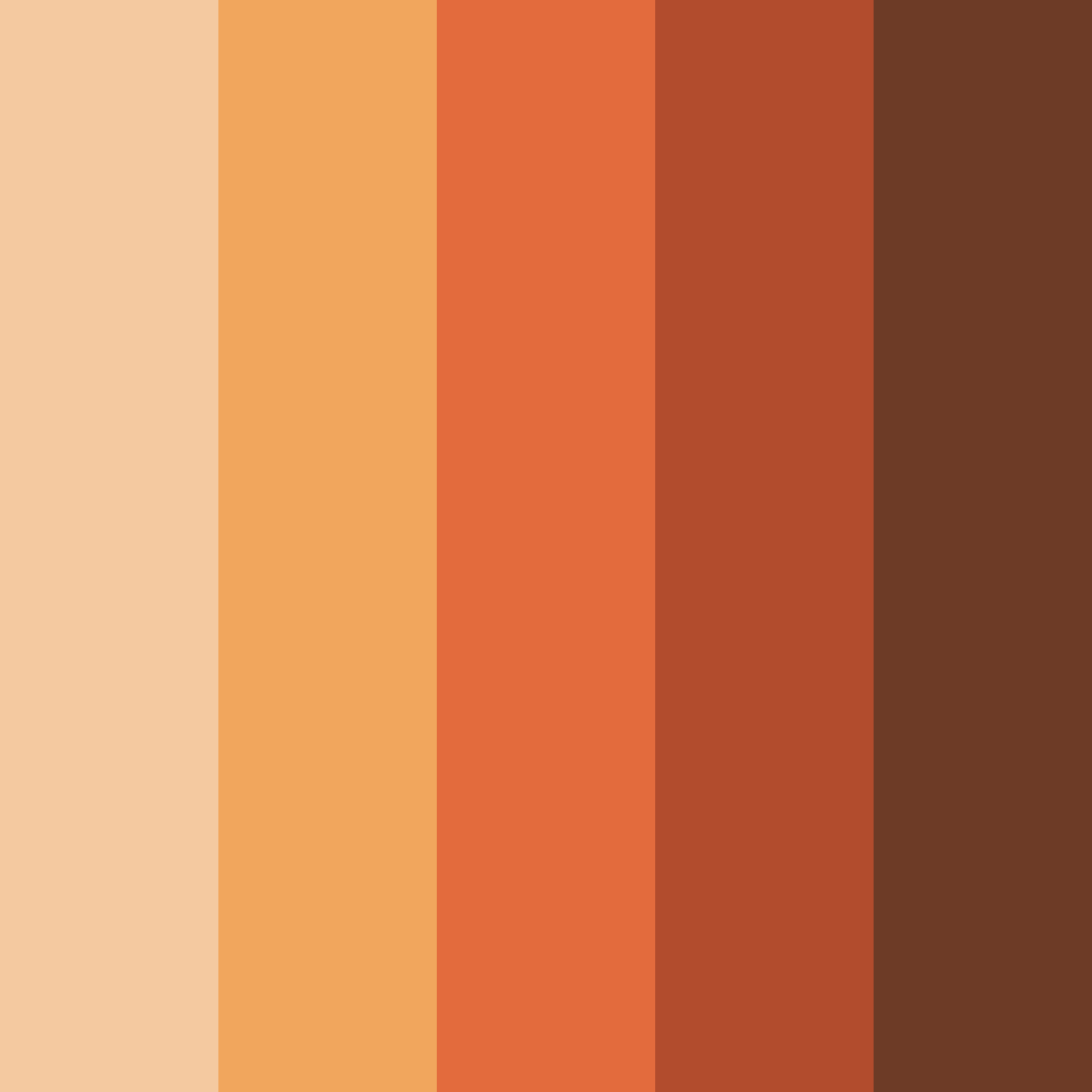 Download sunset orange color palette PNG image (square)