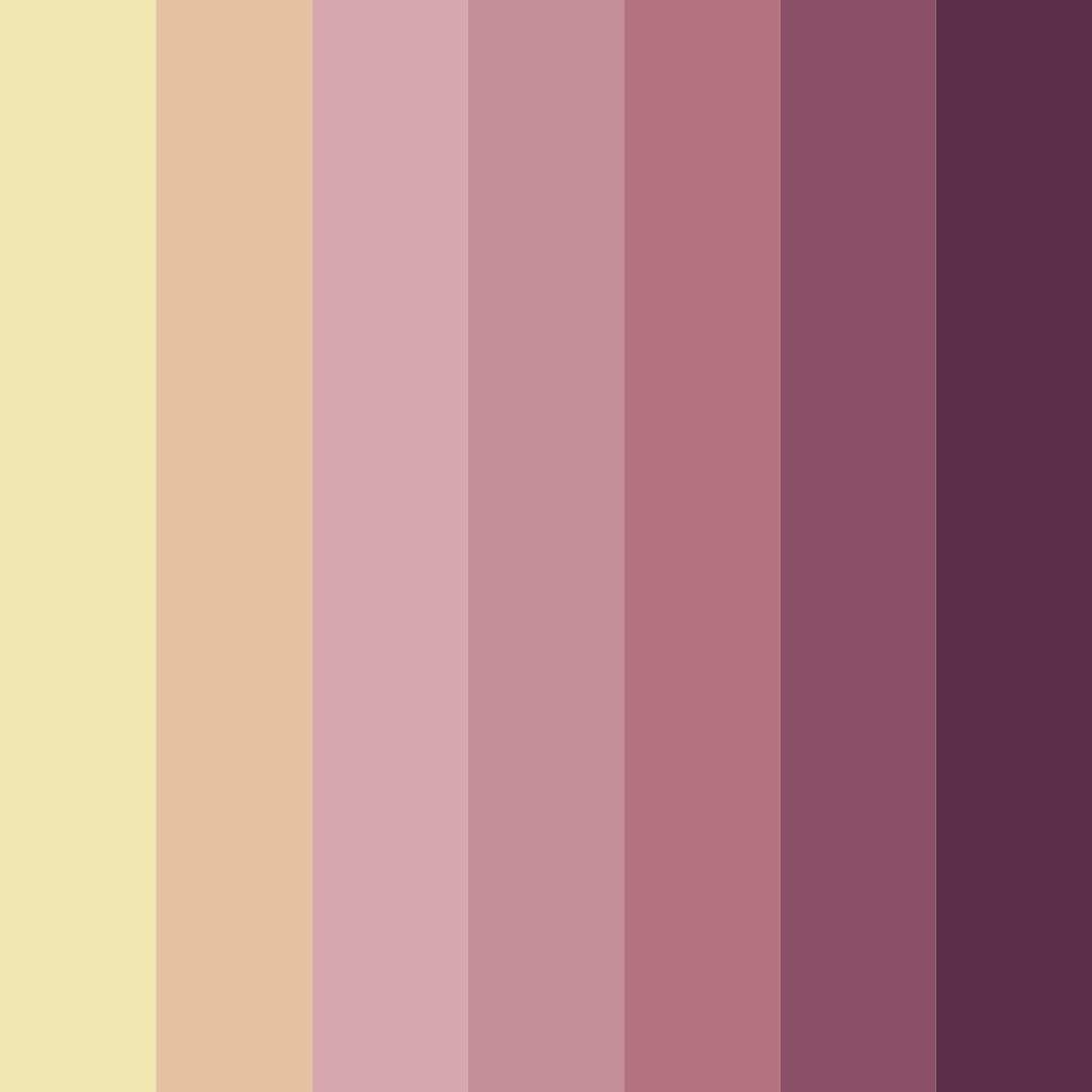 Download warm pink morning color palette PNG image (square)