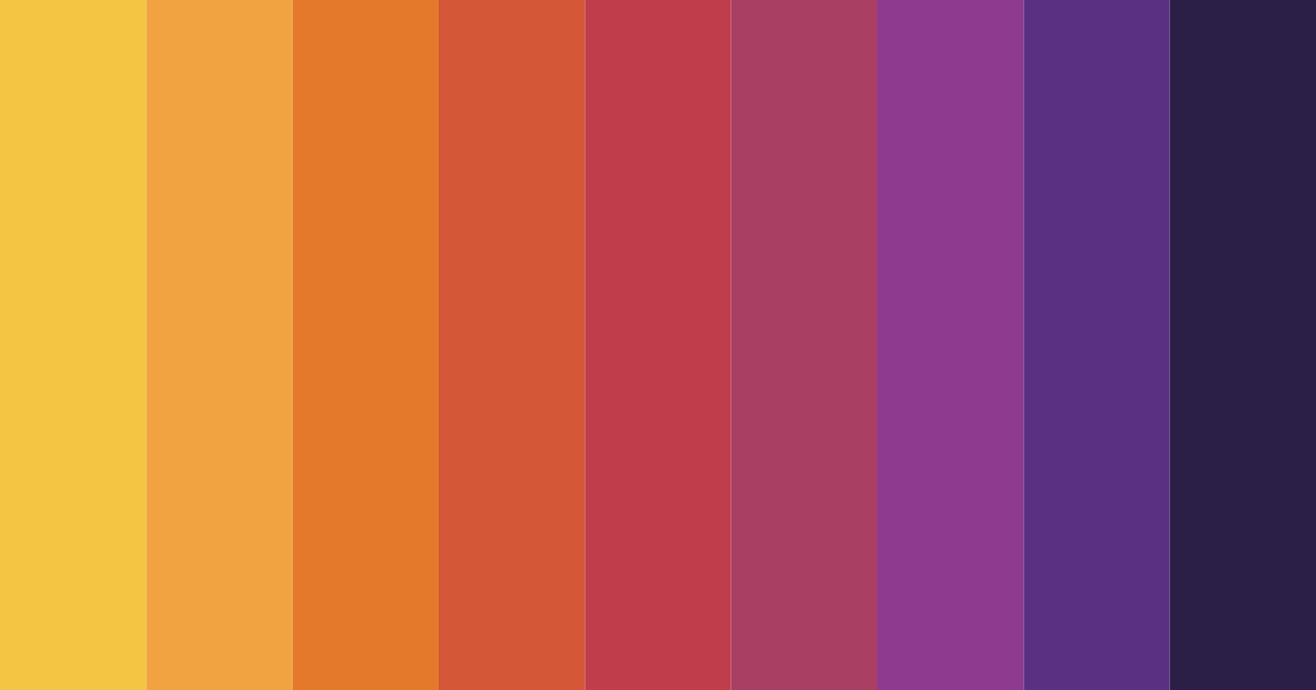 Download deep sunset color palette PNG image (landscape)