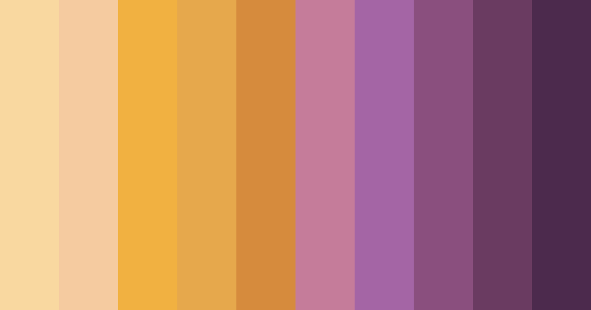 Download warm sunset color palette PNG image (landscape)