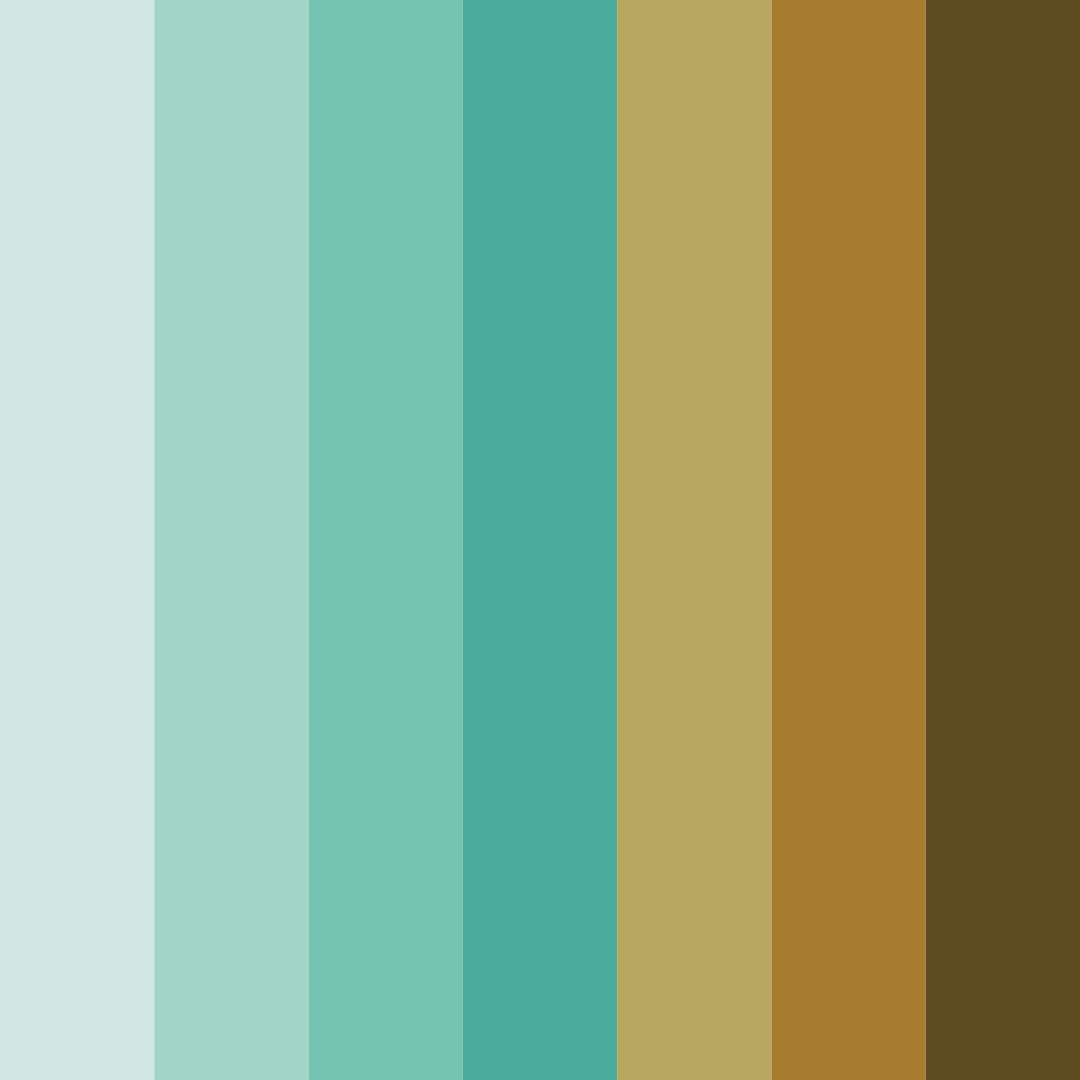Download emerald gold color palette PNG image (square)