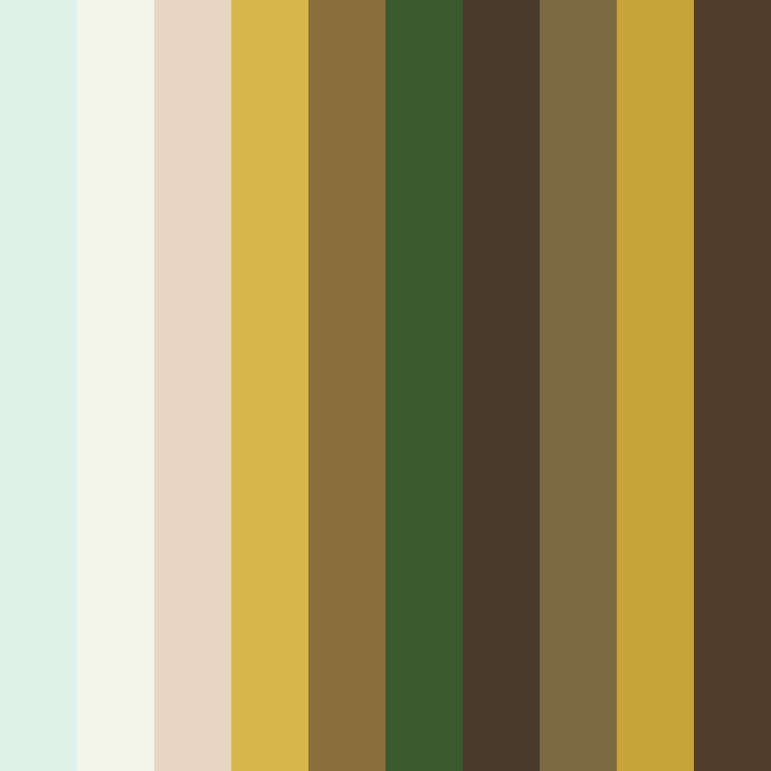 Download elegant green color palette PNG image (square)