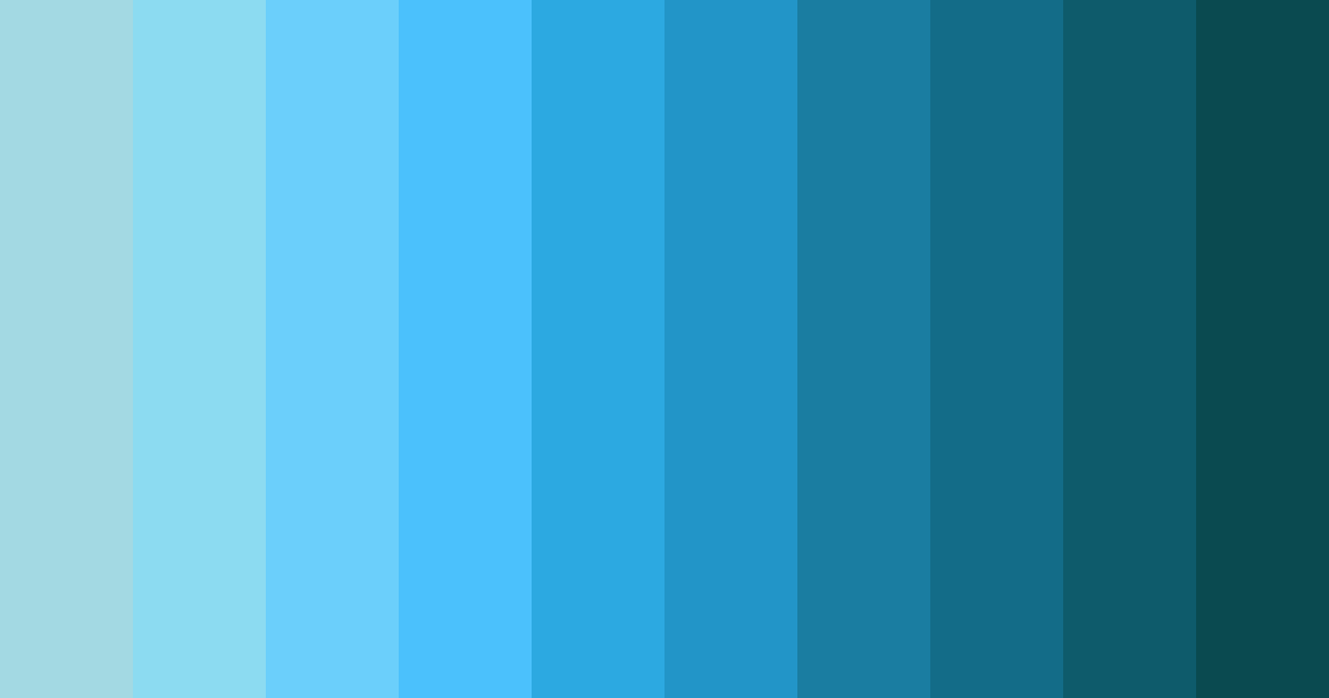 Download aqua spectrum color palette PNG image (landscape)