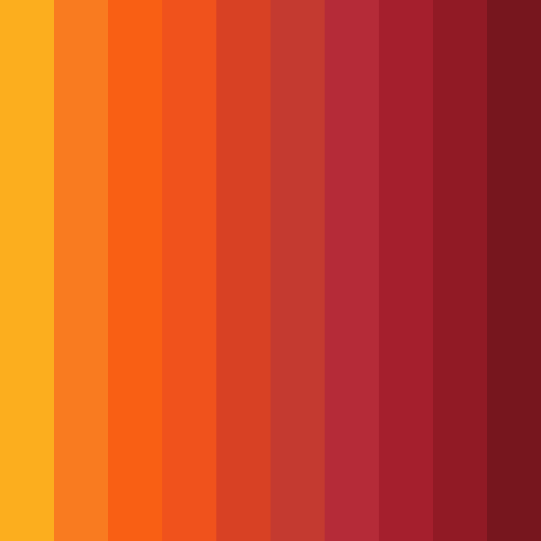 Download fiery orange red color palette PNG image (square)