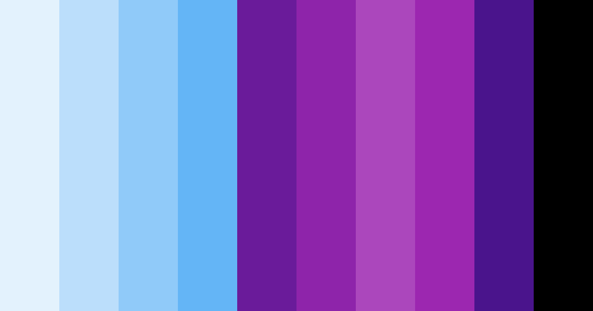 Download cool blue and purple dreams color palette PNG image (landscape)