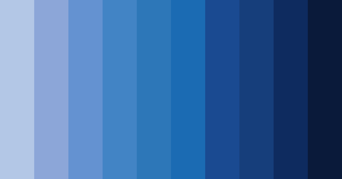 Download royal blue shades color palette PNG image (landscape)