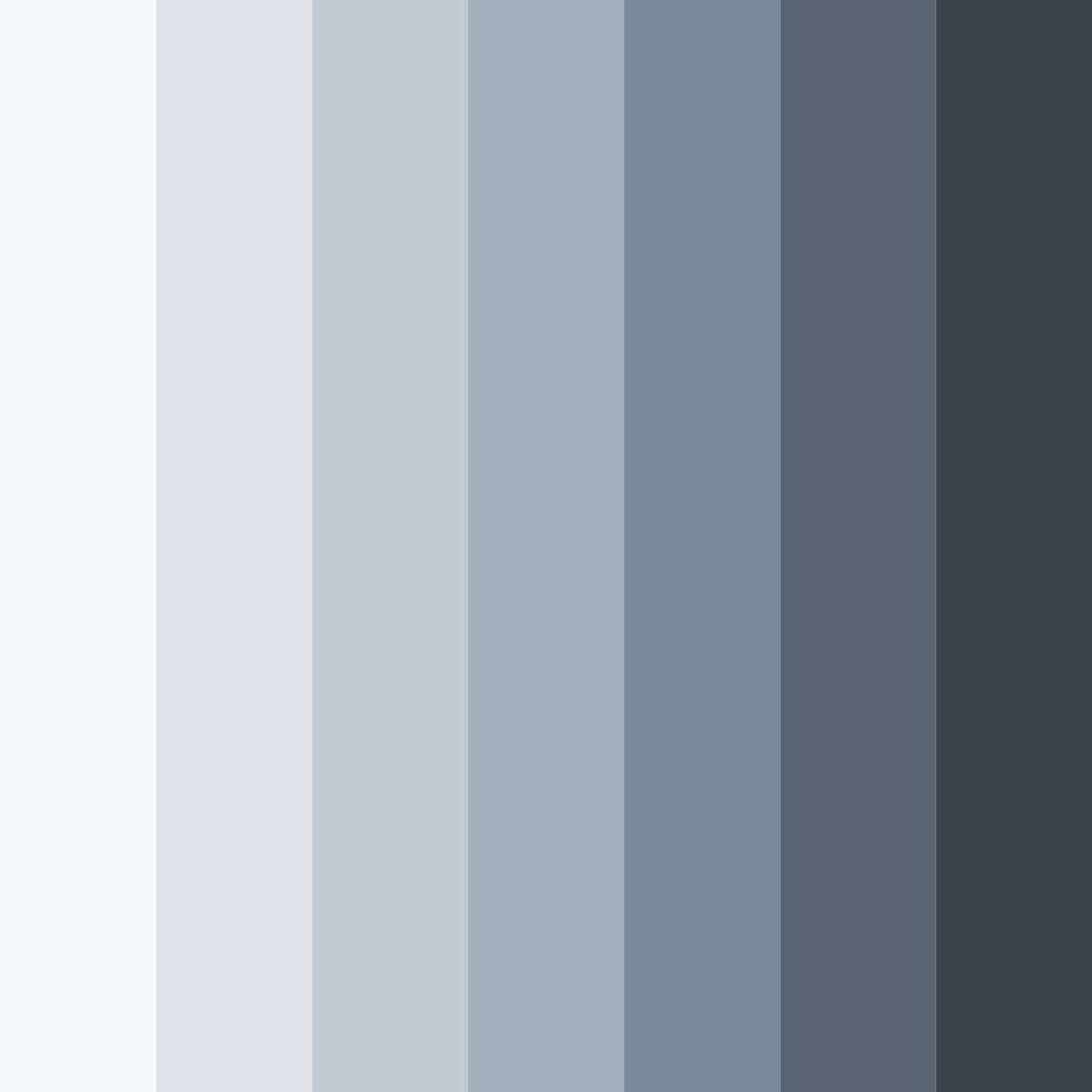 Download serene grayscale harmony color palette PNG image (square)