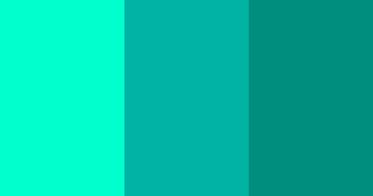 Download teal neon color palette PNG image (landscape)