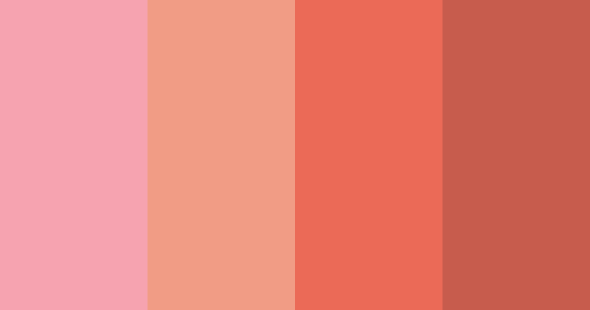 Download salmon shades color palette PNG image (landscape)