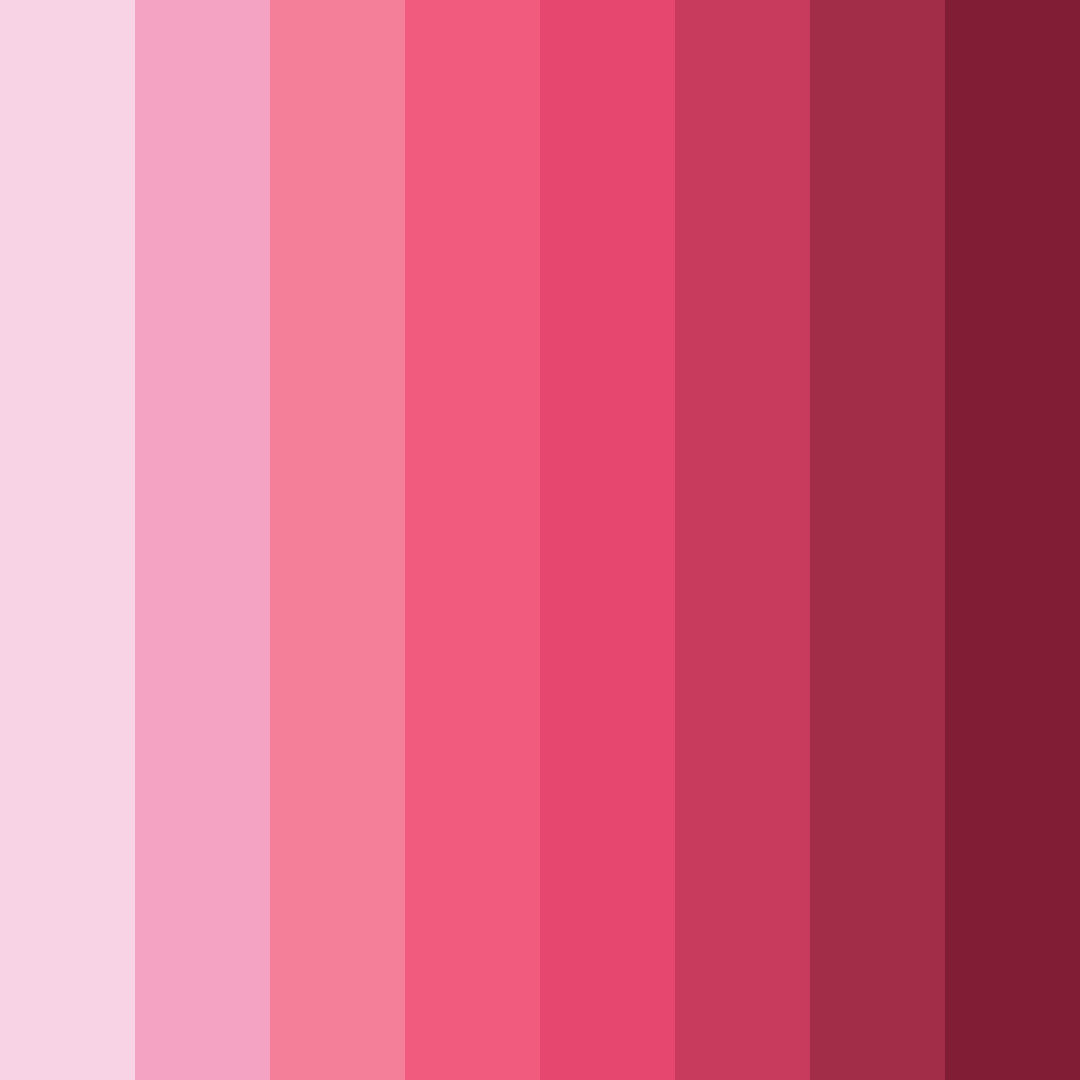 Download pink anime color palette PNG image (square)