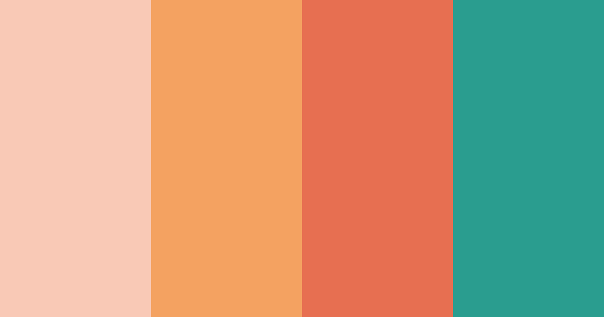 Download tropic sunset color palette PNG image (landscape)