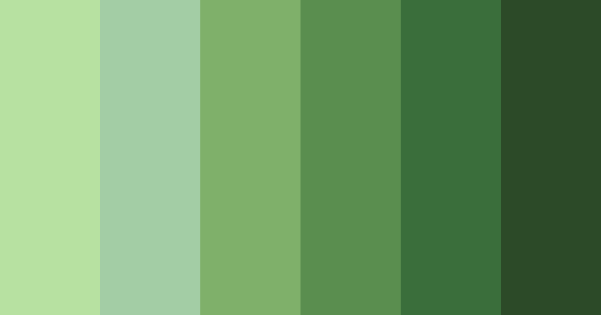 Download green woods color palette PNG image (landscape)