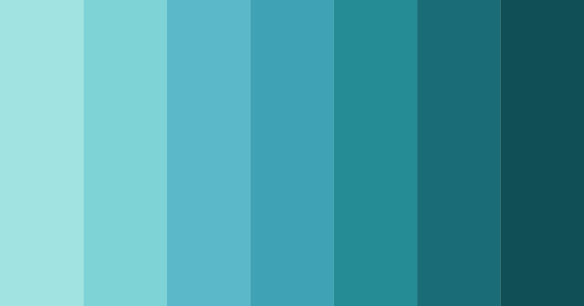 Download teal caribbean color palette PNG image (landscape)