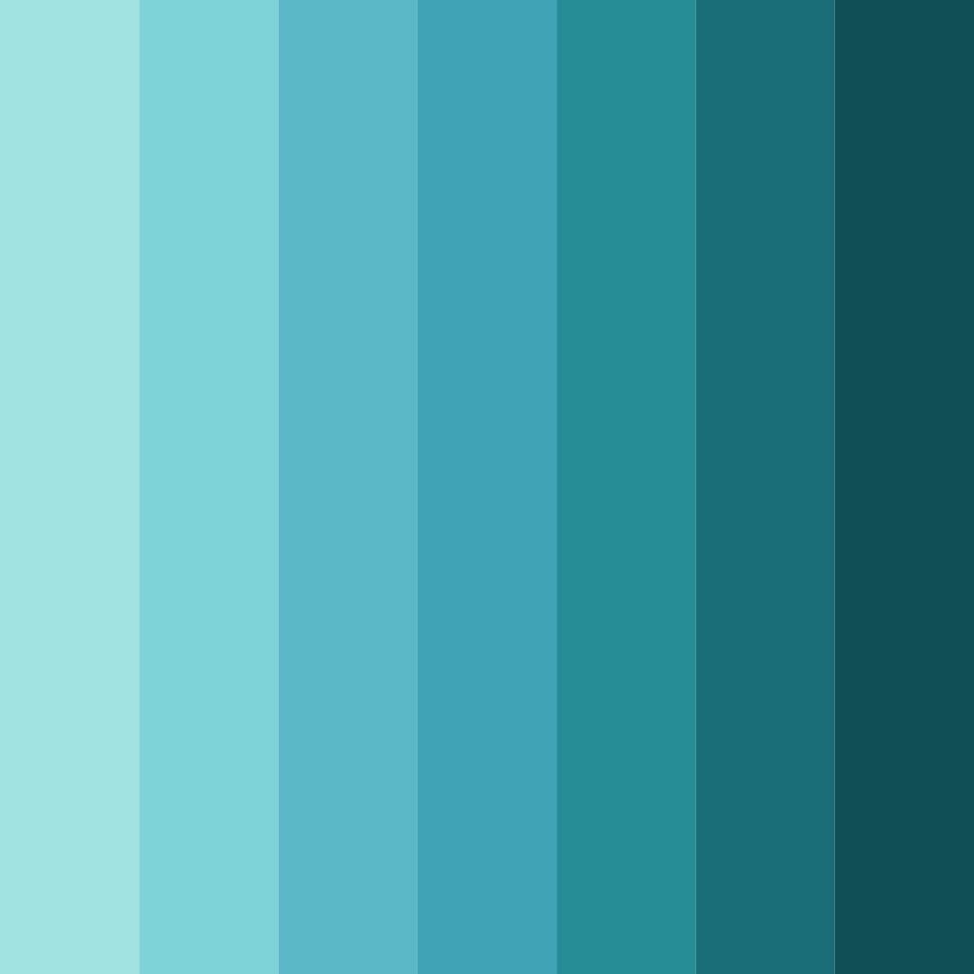 Download teal caribbean color palette PNG image (square)