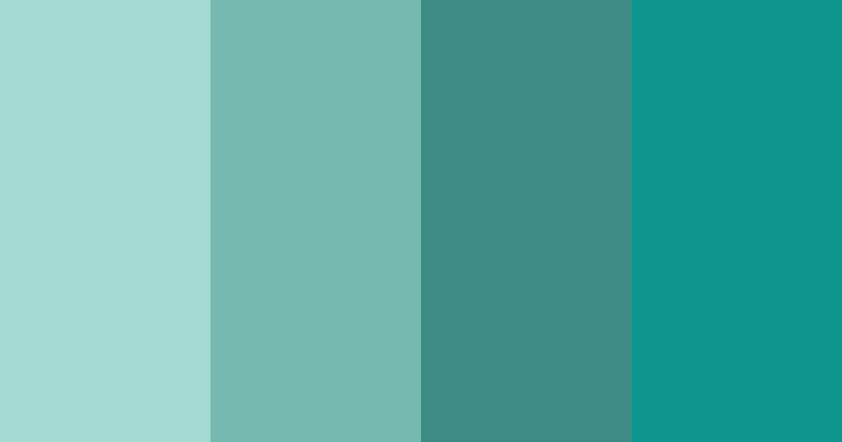 Download teal shades color palette PNG image (landscape)