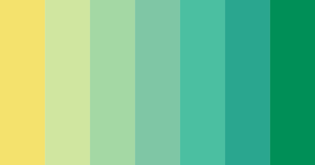 Download yellow green color palette PNG image (landscape)