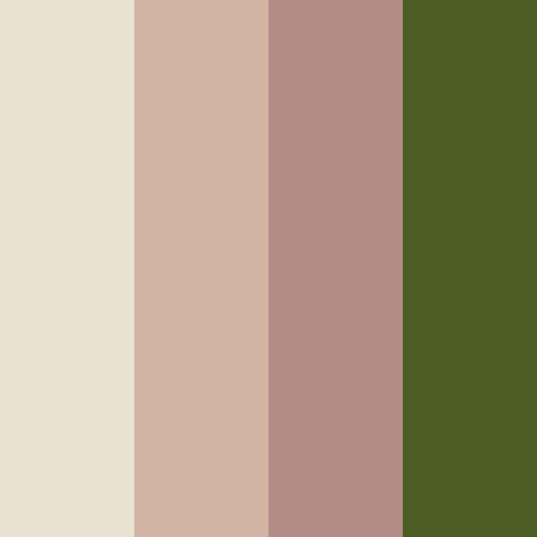 Download dusty rose and dark moss color palette PNG image (square)