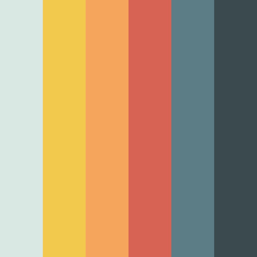 Download coastal sunset dreams color palette PNG image (square)