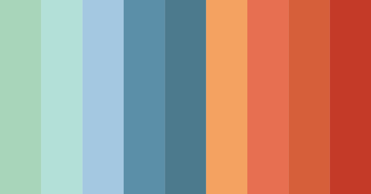 Download oceanic sunrise color palette PNG image (landscape)