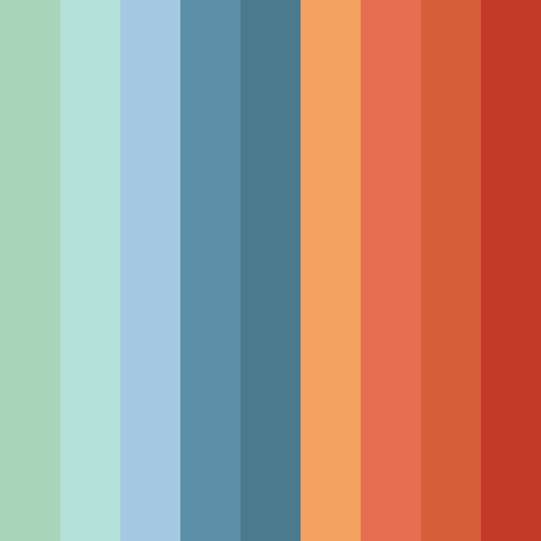 Download oceanic sunrise color palette PNG image (square)