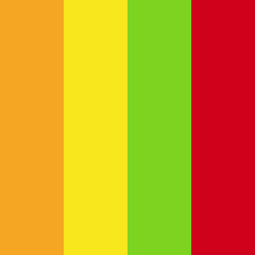 Download warm colors color palette PNG image (square)